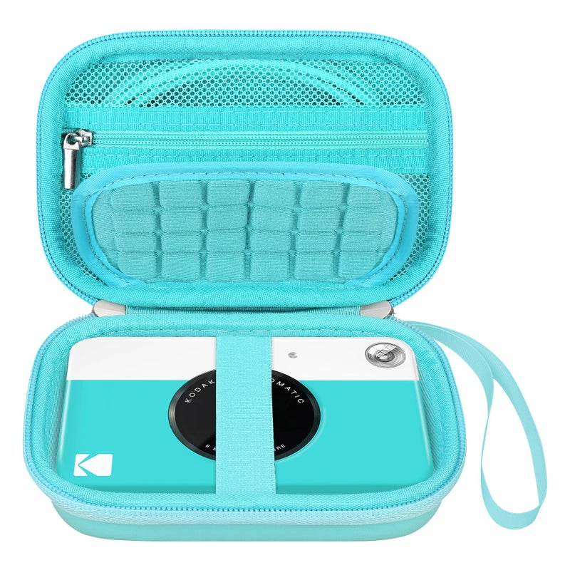 Elonbo Camera Carrying Case for Kodak Printomatic Digital Instant Print Camera  Portable Bluetooth Photo Printer Storage Holder Bag  Mesh Bag Fits Photo Paper MicroSD Card USB Cable  Green+Green - Image 1